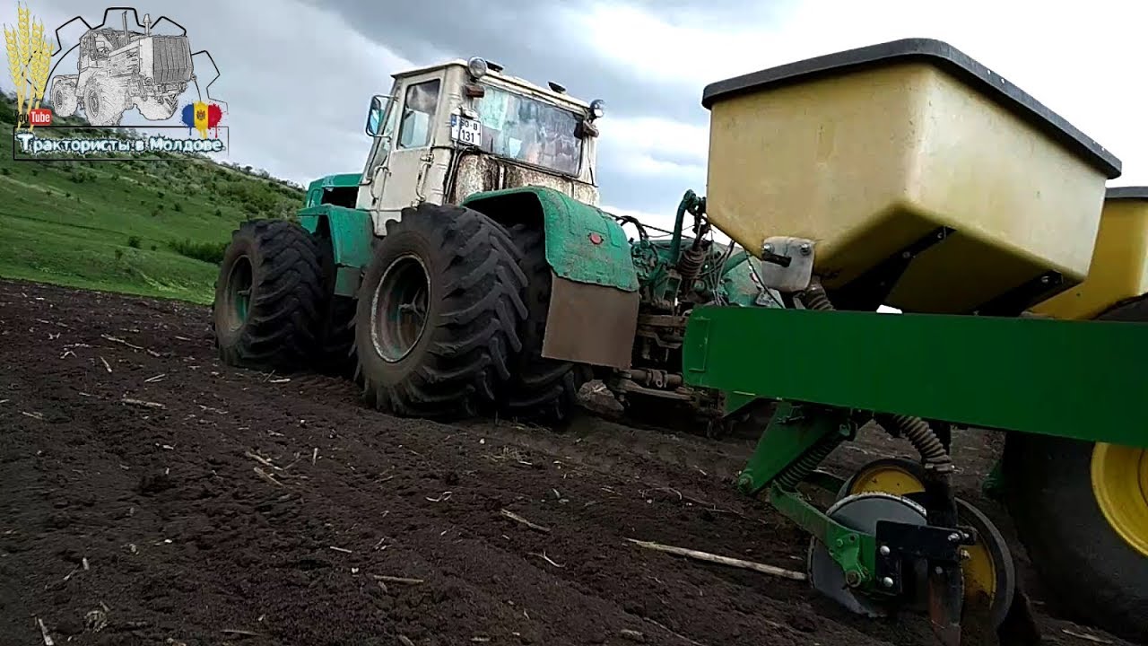 Дождь пошёл во время посева на тракторе т-150к /Moldova