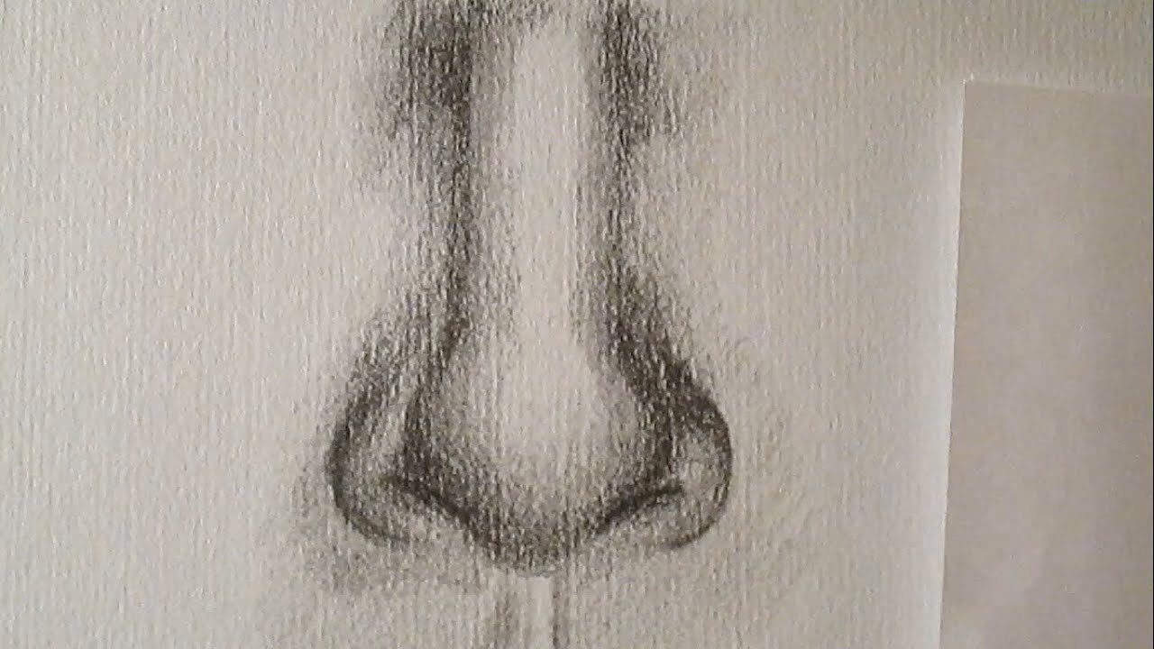 Cómo dibujar una nariz a lápiz paso a paso, nariz conceptual a lápiz