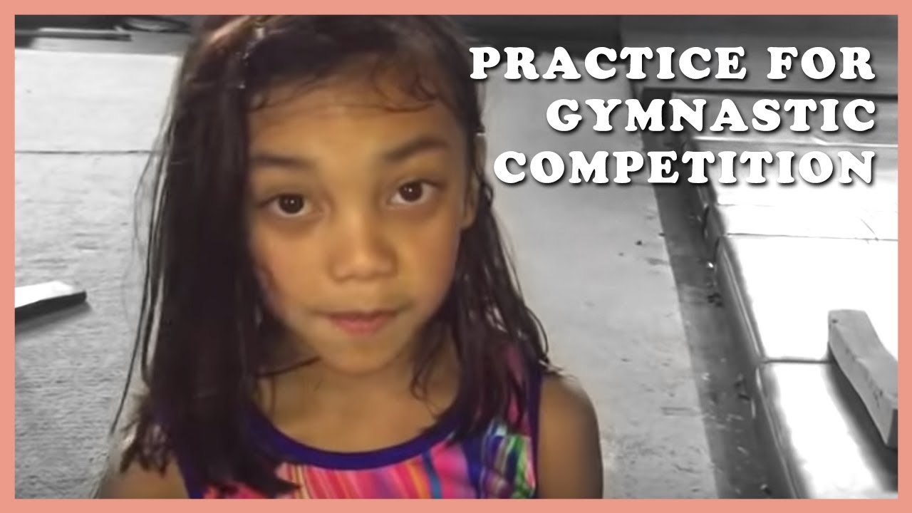Naura & Neona Practice for Gymnastic Competition 2015