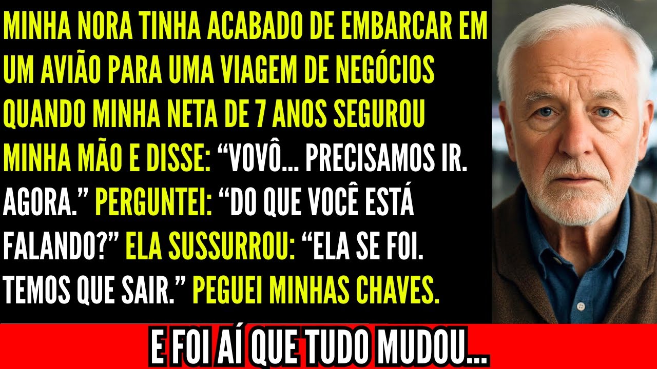Minha neta implorou para que fôssemos embora logo após o voo da minha nora decolar.