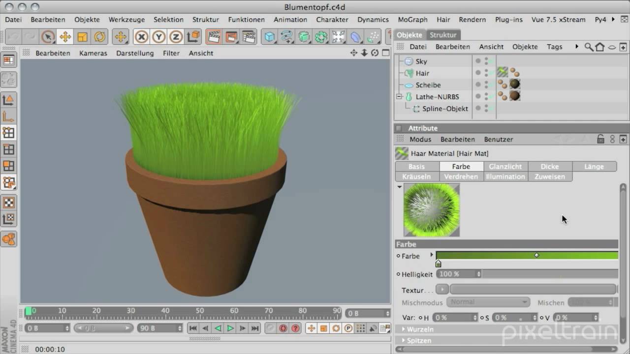 pixeltrain.de - Cinema 4D 11.5 - Bucket Rendering