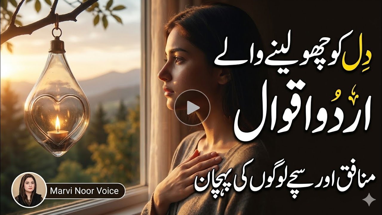 دل کو چھو لینے والے اردو اقوال | منافق اور سچے لوگوں کی پہچان | بہترین سبق آموز باتیں 