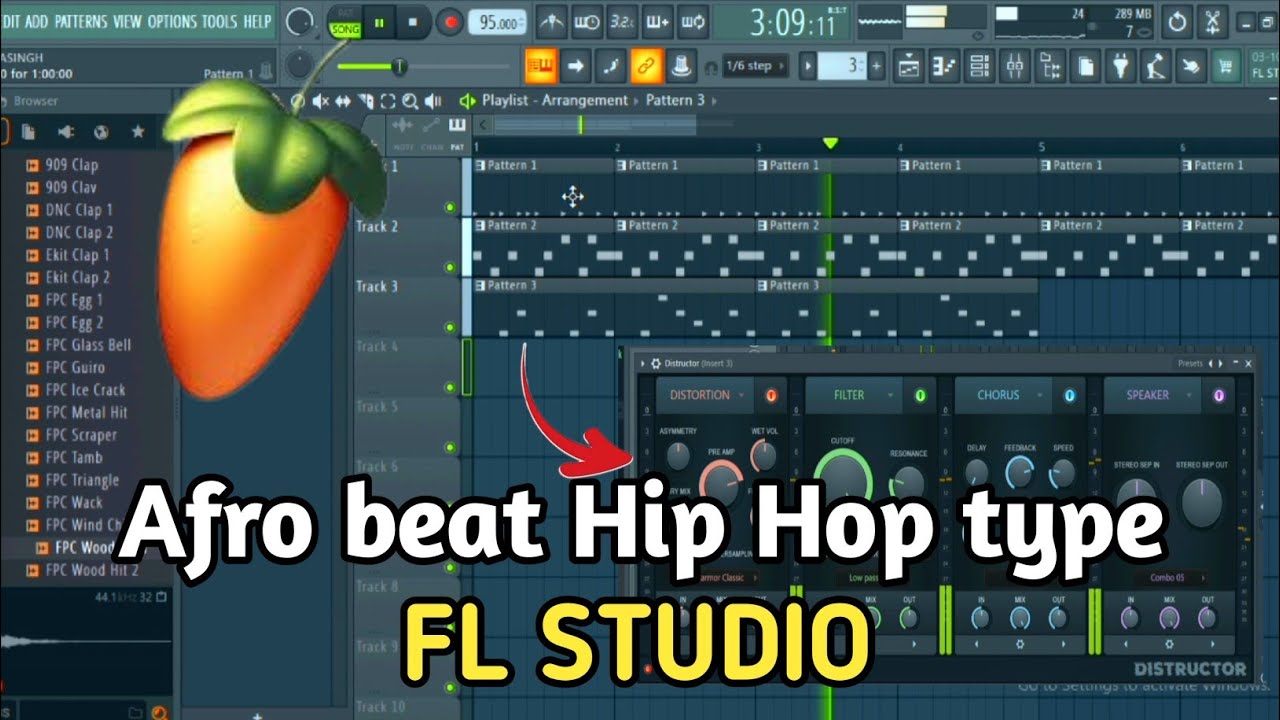 How To Make Afro beat Hip Hop fl studio 