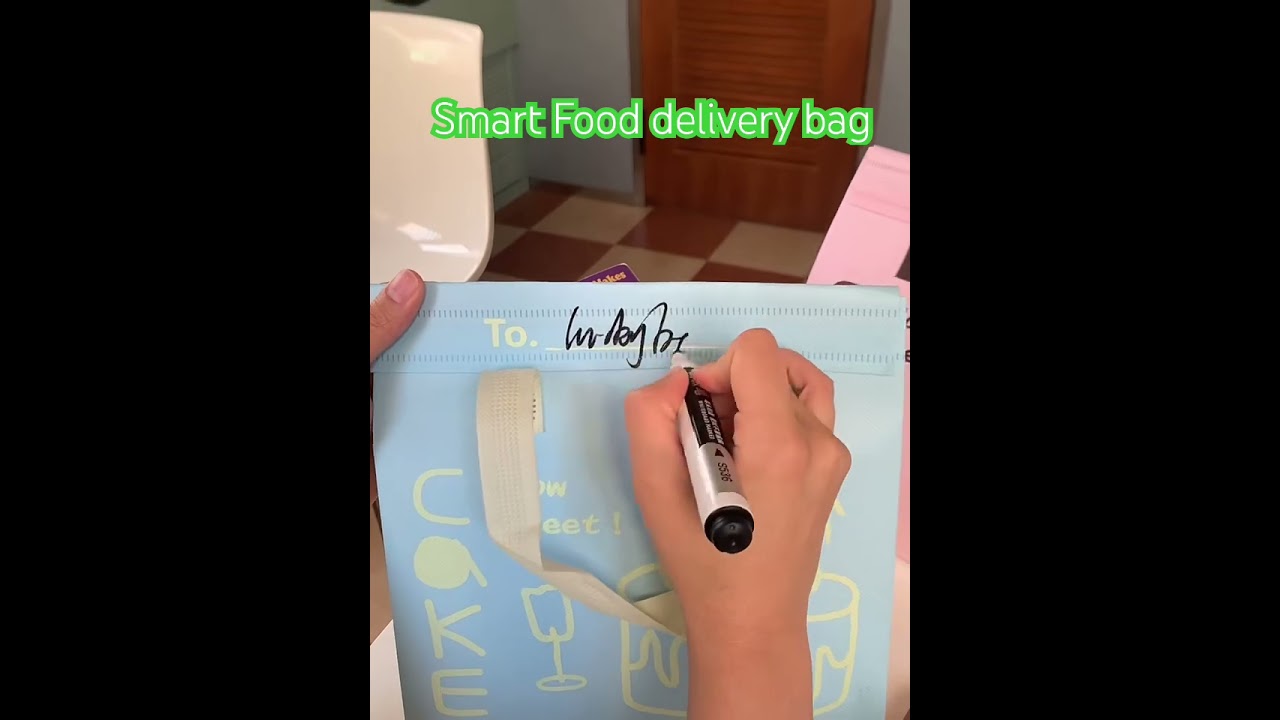 Smart food delivery bag .keep food warm cold in 6 hours #shoppingbag #totebag #deliverybag #shorts