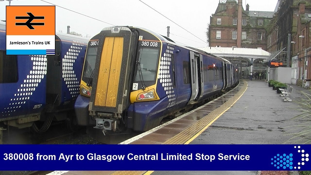 380008 from Ayr to Glasgow Central Limited Stop Service