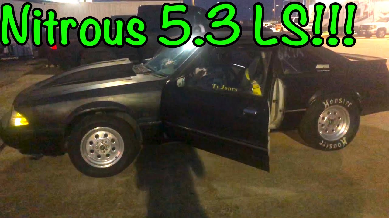 Nitrous LS Stock Bottom End mustang on a 200 shot!!|Test and Tune #NitrousLS #mustang #dragrace
