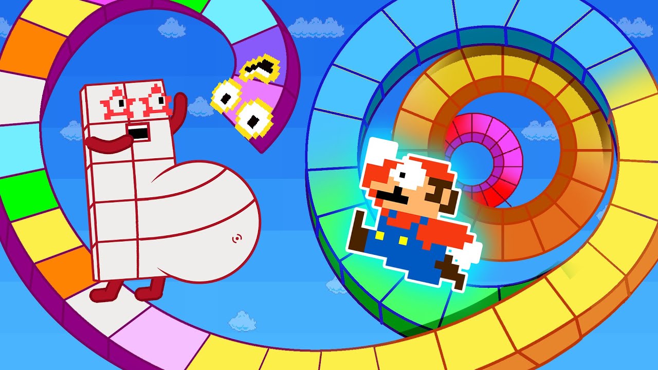 Finish The Pattern? Mario vs Number Pregnant Escape Colorful Snake Calamity Maze | Numbers Cartoon