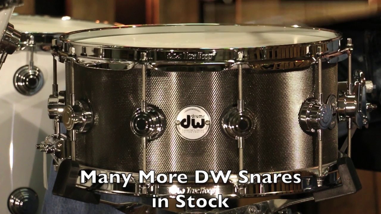 DW Collectors Snare, 3mm Steel 6.5x14 shell, Knurled Black Nickel Finish