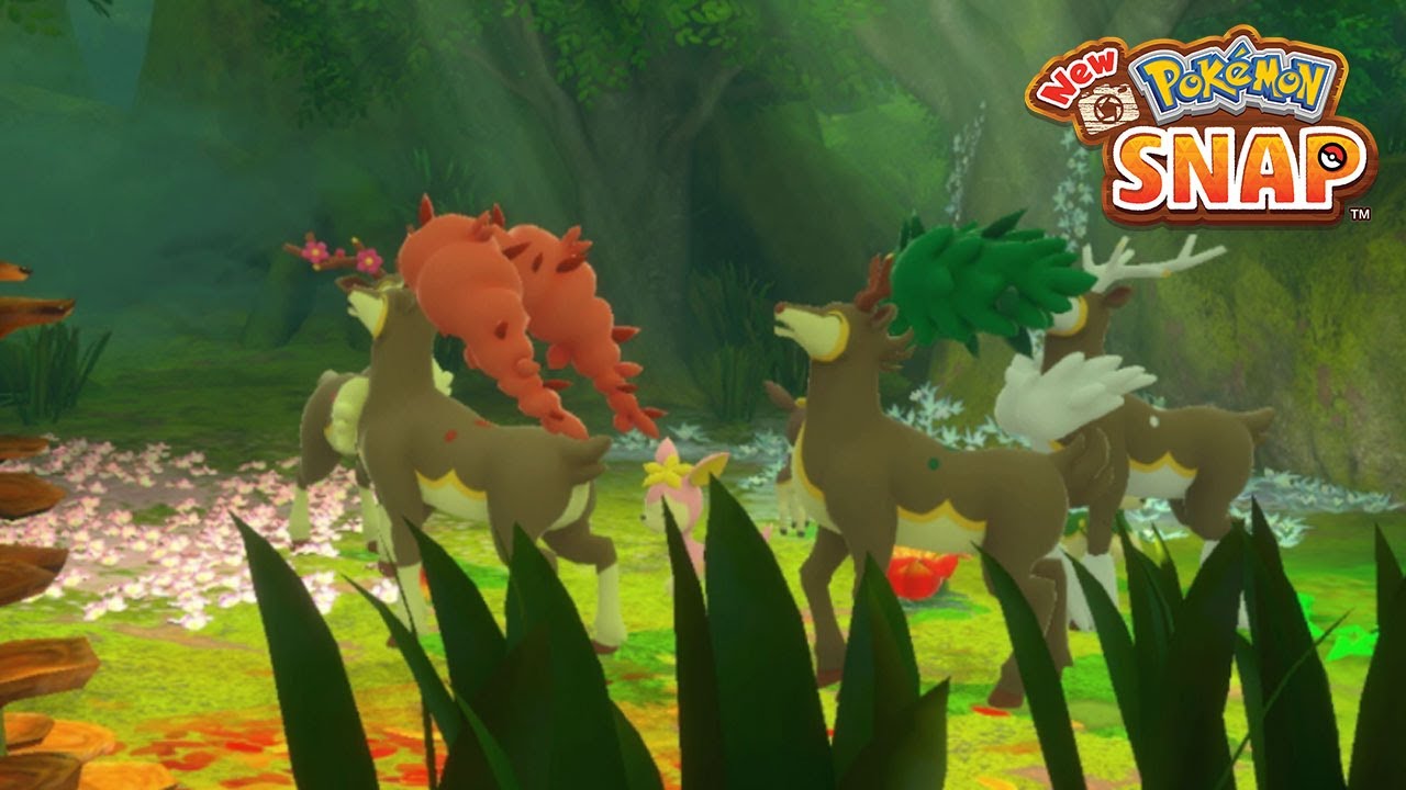 New Pokemon Snap - A Seasonal Gathering (4 Star Sawsbuck) | LenTalk Request [Elsewhere Forest]