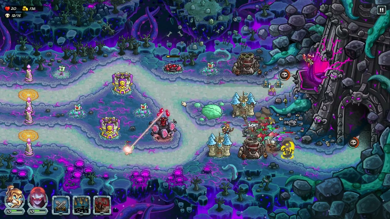 Kingdom Rush Alliance Veteran Walkthrough - 15. The Eyesore Tower Campaign