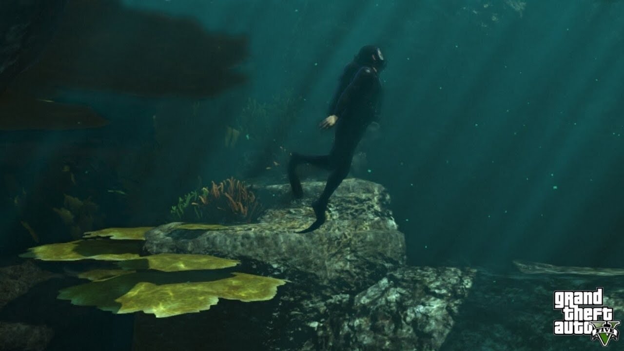 GTA 5 -Free Diving Exploration of the Ocean