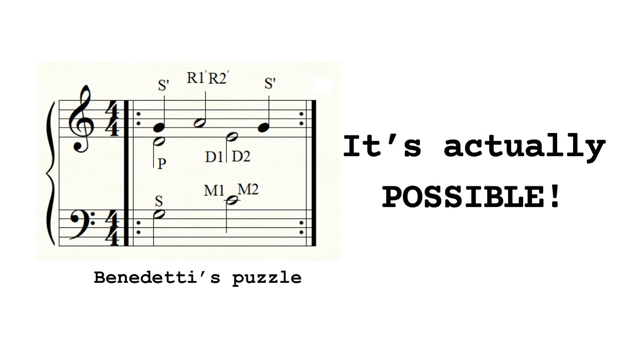 The missing piece that solves Benedetti's puzzle (refuting Adam Neely)