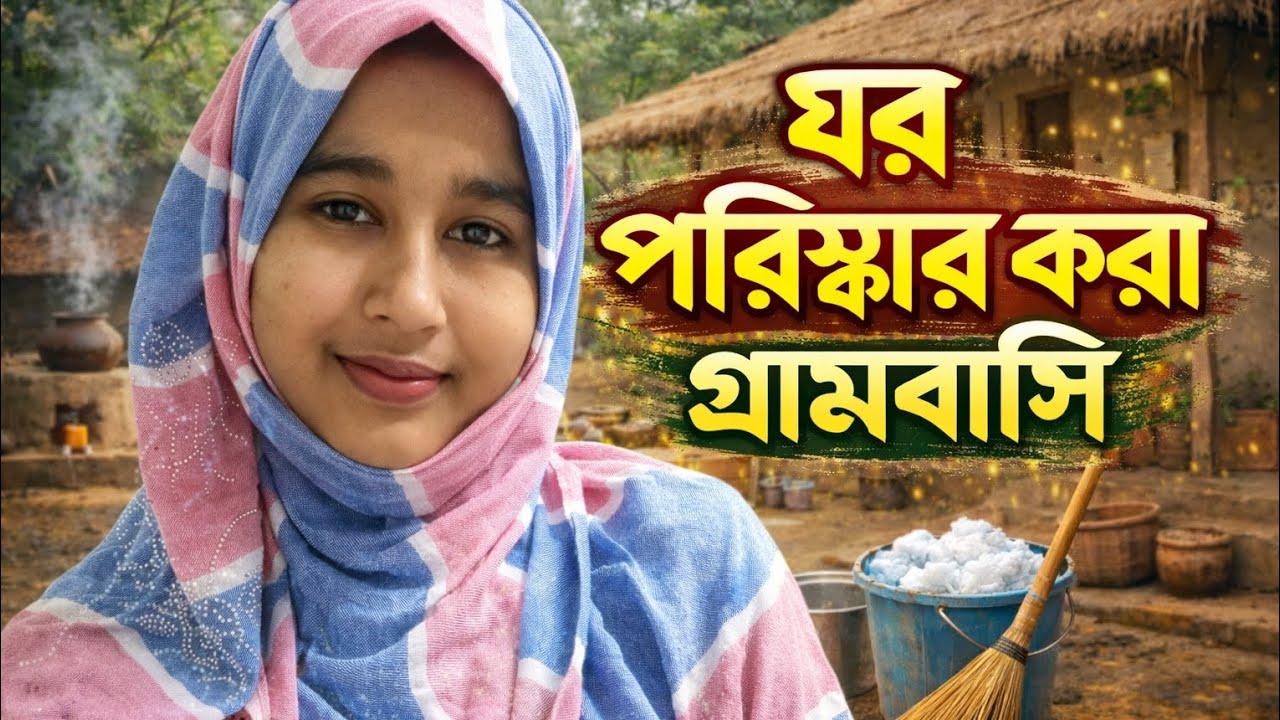 House Cleaning During Ramadan 🧹 Gram Bangla Ghor Porishkar Routine | Village Life Vlog#RamadanVlog 