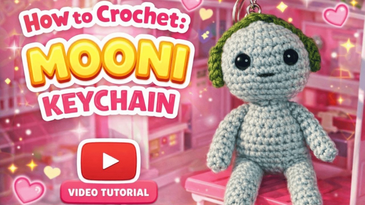 Amigurumi mooni anahtarlık yapımı