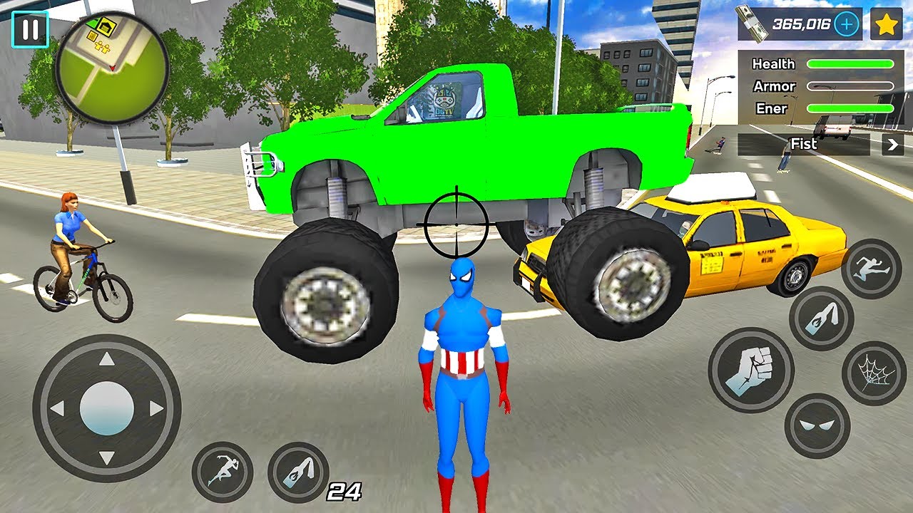 Captain Rope Hero Ninja Gangster Crime Vegas City #3 - Android Gameplay