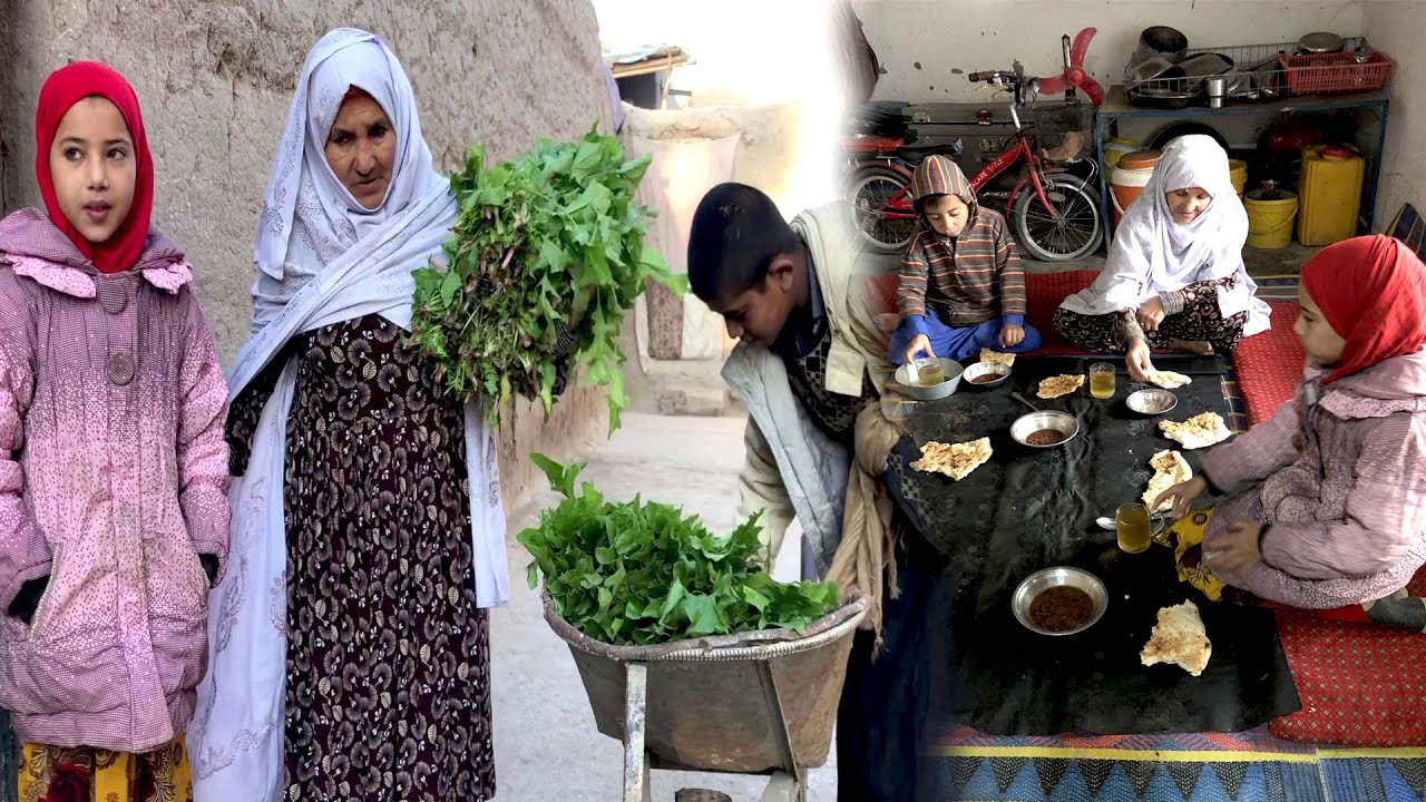 Grandma Buying vegetable | Village life of poor people in Afghanistan | Daily routine | Rural life