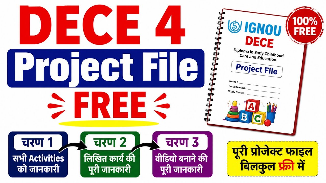 Ignou DECE 4 Solved Project Free January & July 2026 | #deceprojectwork