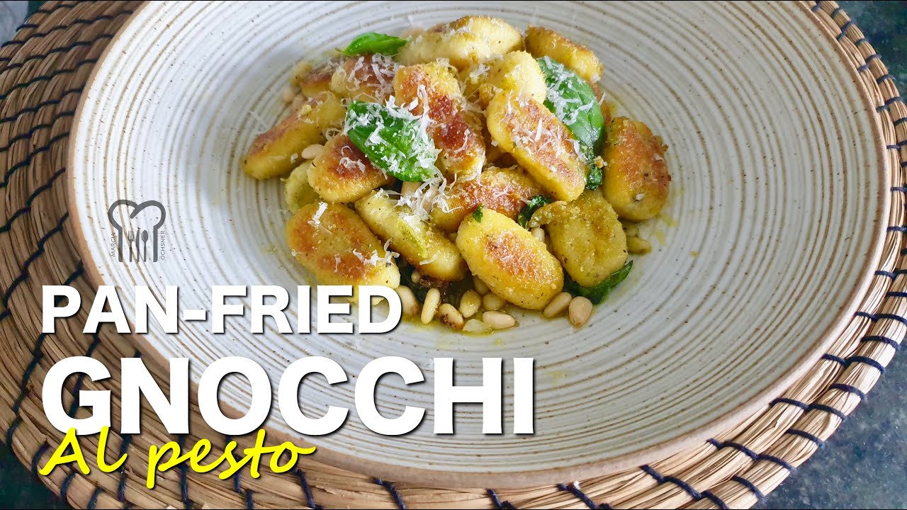 Pan-Fried Gnocchi al pesto