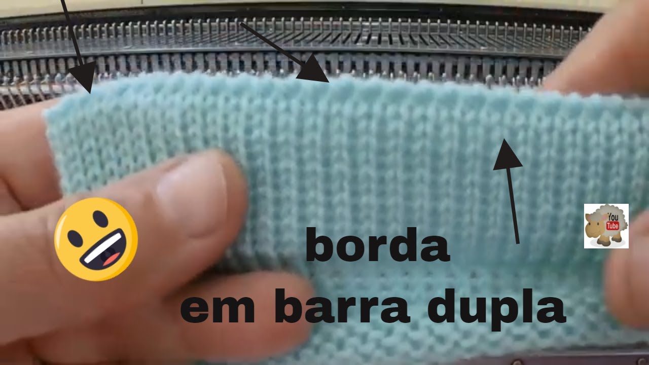 Como fazer uma barra dupla achatada em tricô à máquina