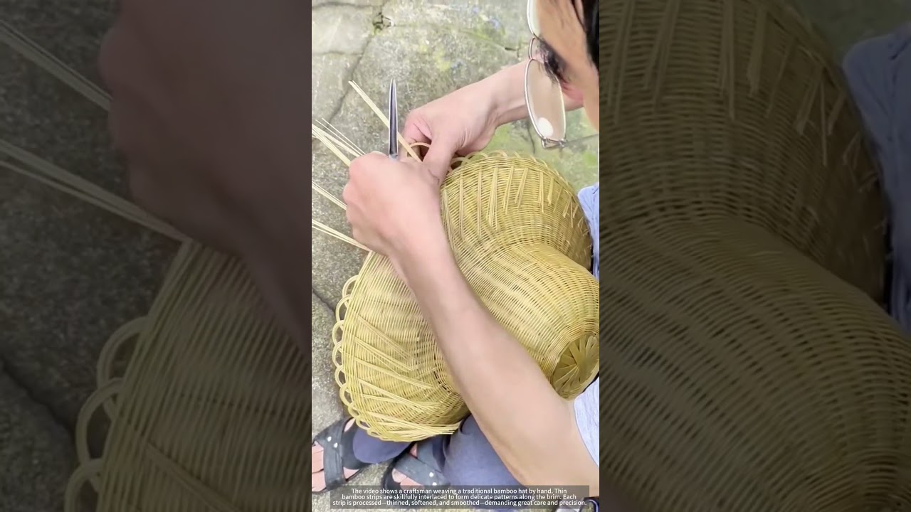 🎋Masterful Bamboo Weaving: The Art Behind a Handcrafted Hat！