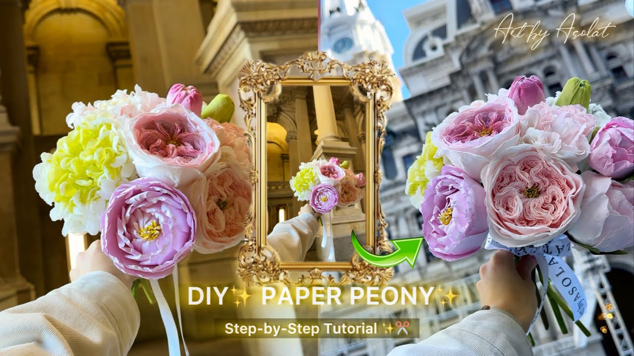 How to Make a Paper Peony | Easy DIY with Regular Paper | The Most Beautiful Paper Flowers!