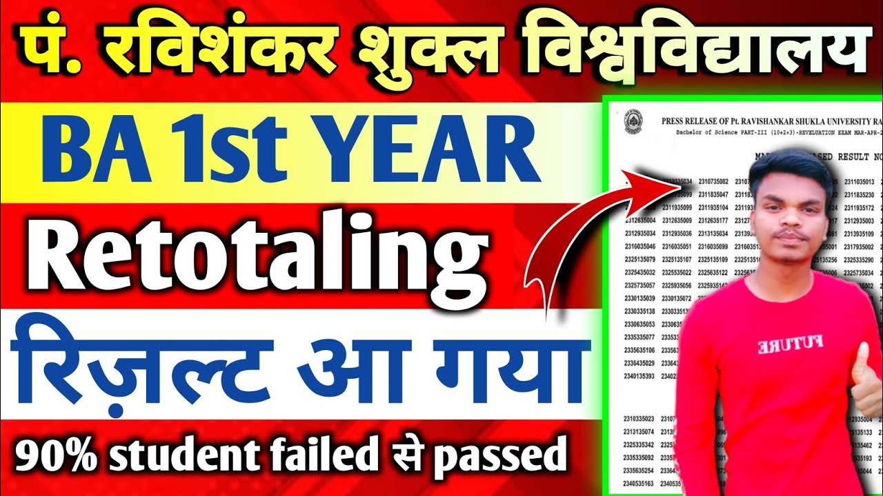 BA 1st Year Retotaling Results 2023 ll PRSU BA 1st Year Retotaling Results 2023