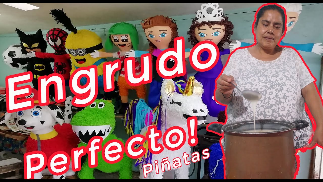 Como HACER ENGRUDO Para PIÑATAS Paso a Paso Fácil Y Rápido