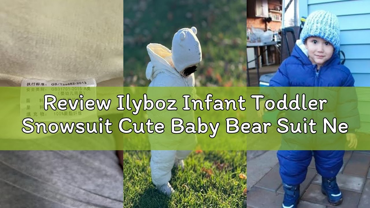 Review Ilyboz Infant Toddler Snowsuit Cute Baby Bear Suit Newborn Winter Coat Warm Hooded Jumpsuit f