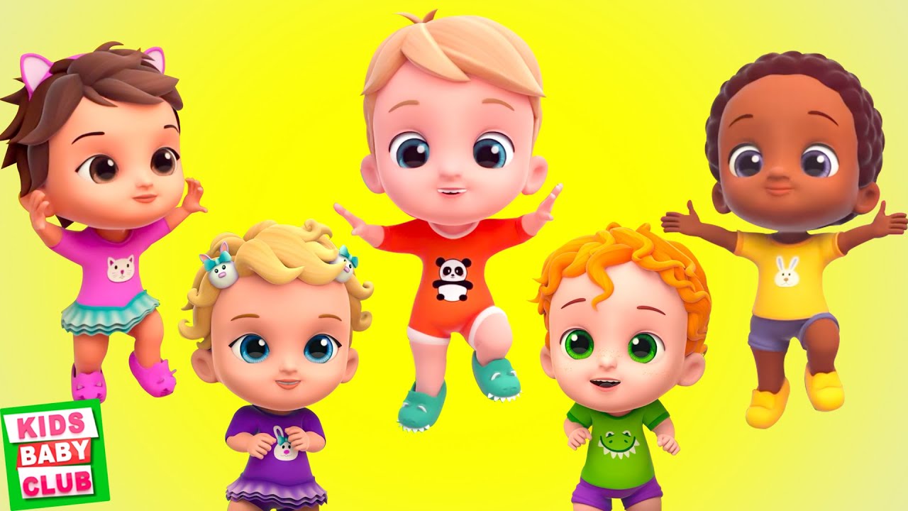 Five Little Babies Jumping On The Bed + Animated More Nursery Rhymes for Toddler