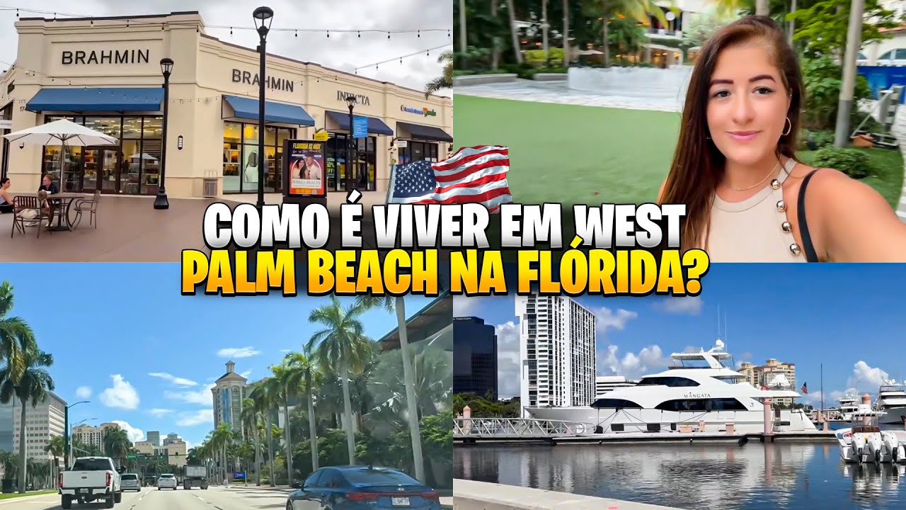 COMO É MORAR EM WEST PALM BEACH, FLÓRIDA? TOUR PELO CENTRO  🌴🇺🇸