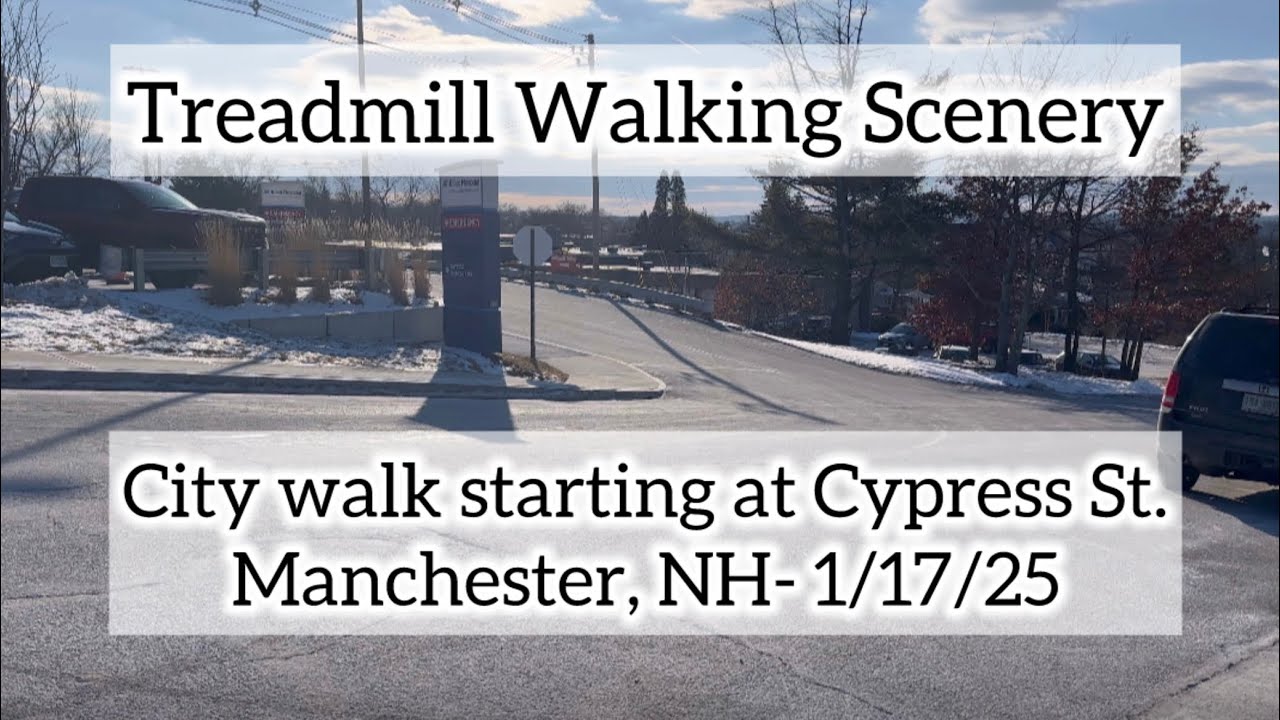 Treadmill Walking Scenery - City Walk Manchester, NH - 1/17/25