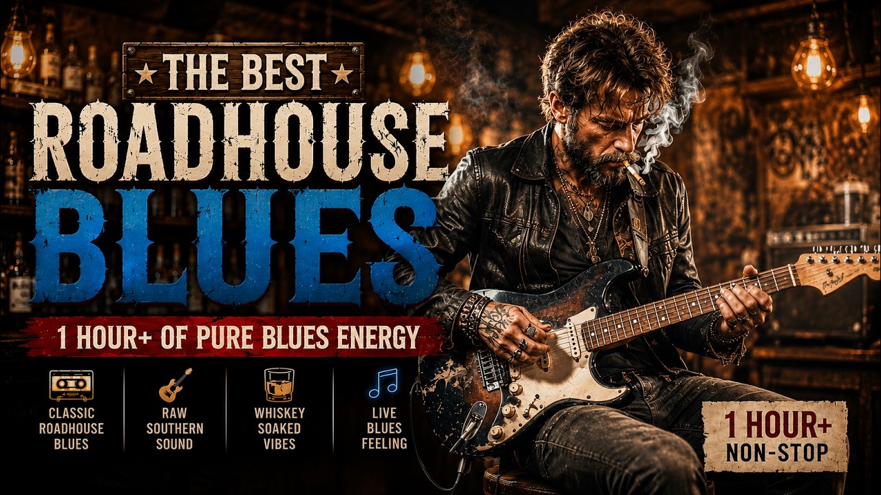 The BEST Roadhouse Blues | Raw Roadhouse Blues Guitar, Southern Groove & Whiskey Bar Energy