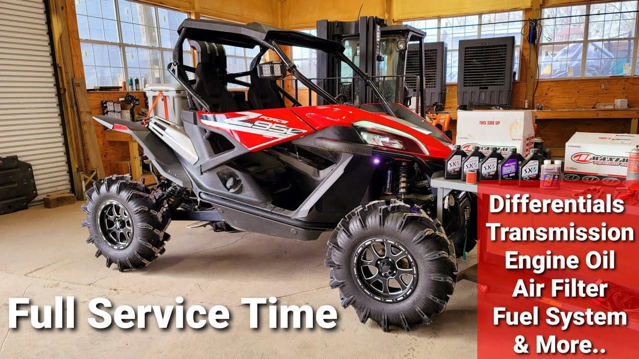 CFMOTO ZFORCE 950 Full Maintenance Service How to Change Oil, Diffs, Transmission... 2021 & 2020