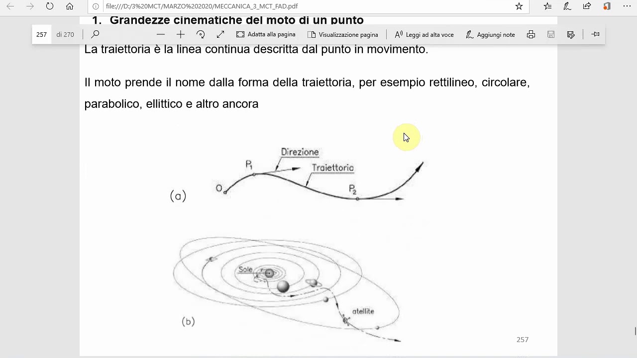 INTRODUZIONE ALLA CINEMATICA DEL PUNTO