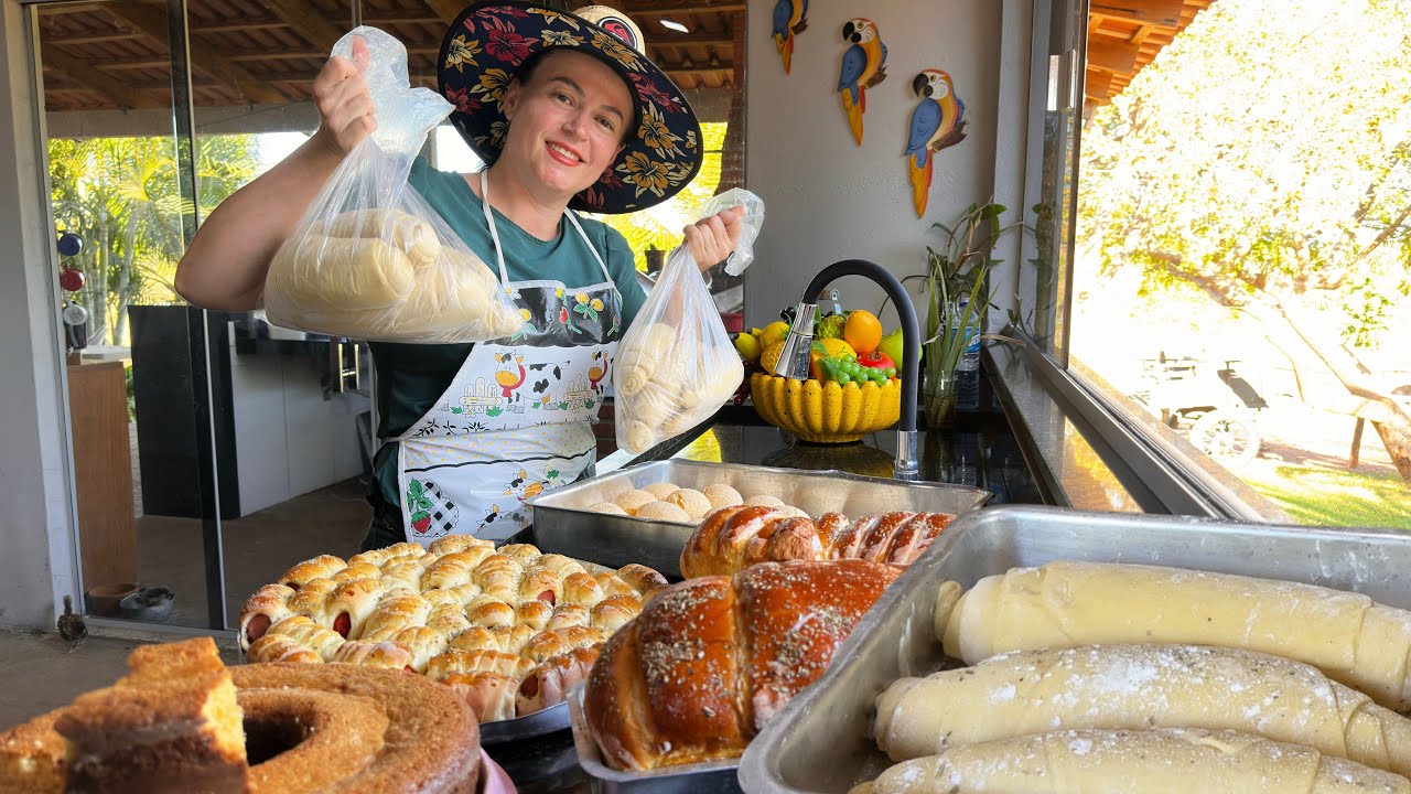 O4 kilos de farinha de trigo fiz mais de 10 pães e várias quitandas/ como faço pão pra congelar 
