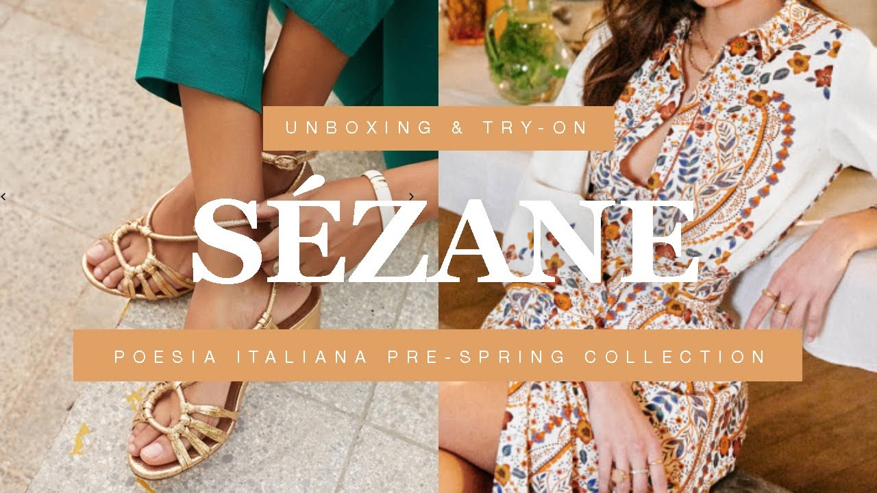 Sezane Pre-Spring Italian Collection Unboxing and Try-on - Bella Dress,  Gloria & Cyrielle Sandals