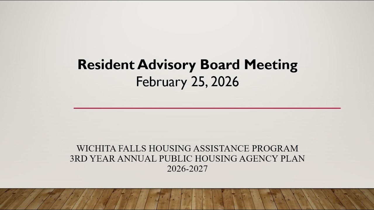 Wichita Falls Resident Advisory Board Meeting 2026