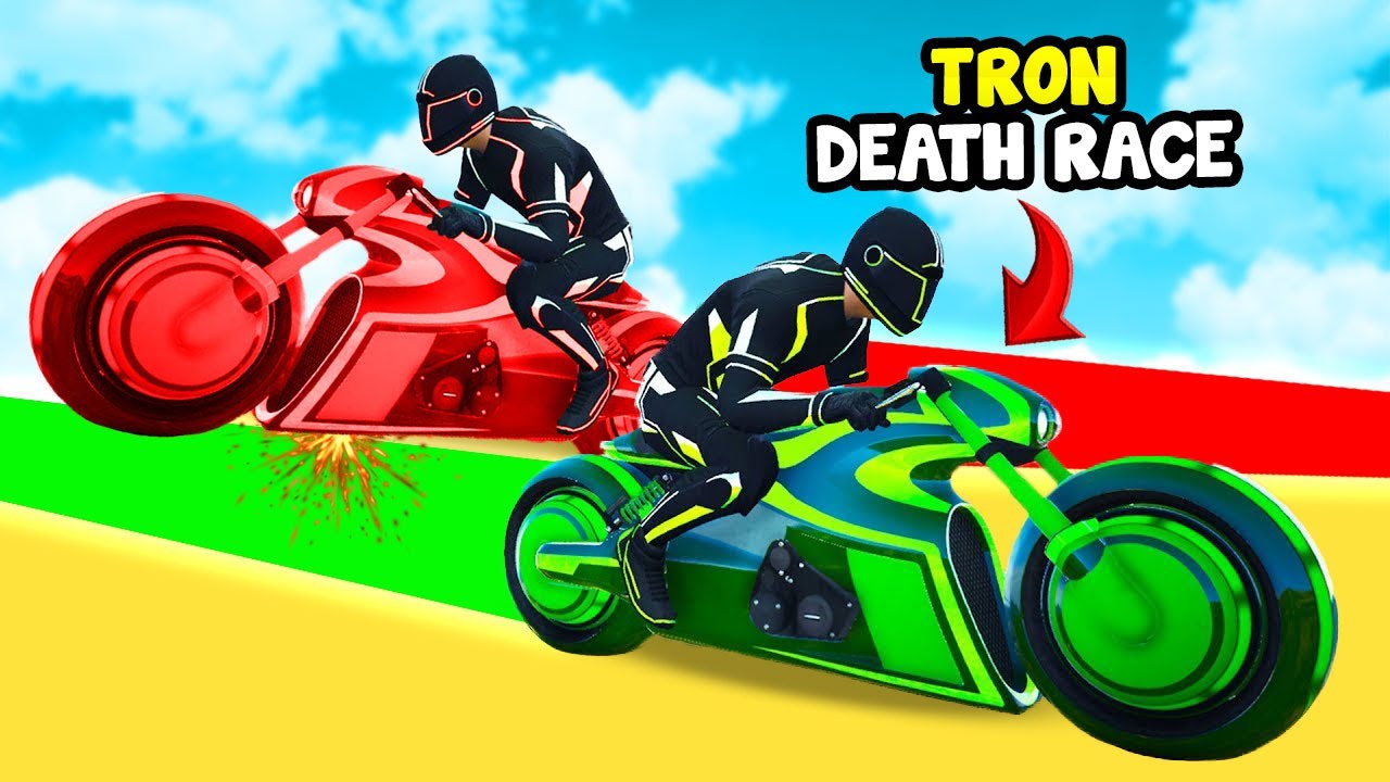 The Ultimate Tron Bike Death Race 🤯 ❤️‍🔥 ( Gta 5 Adversary Mode )