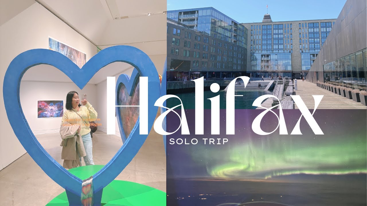 solo trip to Halifax + northern lights from the plane! 🎂