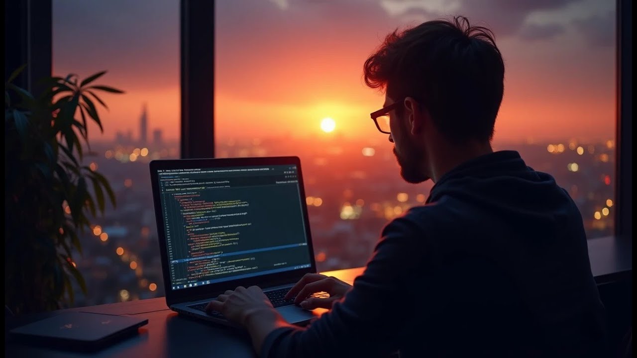 Golden Sunset Coding in Seoul, South Korea | Deep Focus for Developers (180 Hours)