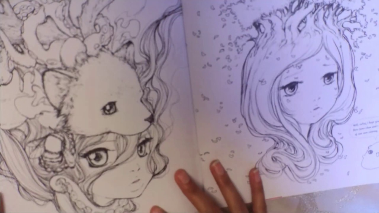 Pop Manga Colouring Book Look Through with Copic and Spectra AD Markers