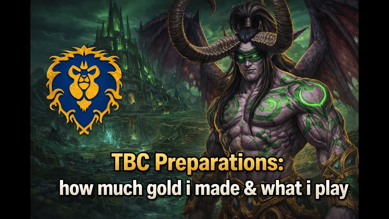 TBC  Prepatch is live from now on! HOW MUCH GOLD I HAVE, How my characters look - illidan inc.