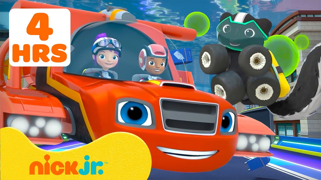 Blaze e le Mega Macchine | 4 ORE di trasformazioni e missioni con Blaze! | Nick Jr. Italia