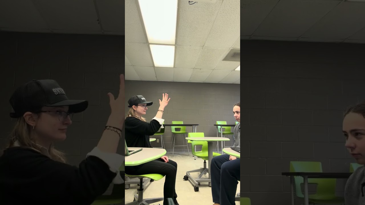 Kaitlyn Dudycz and Sophia Chipps Unit 4 Expressive Quiz - American Sign Language II course