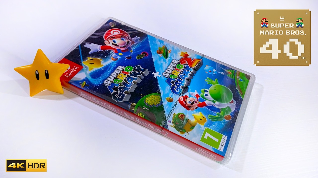 Super Mario Galaxy + Super Mario Galaxy 2 Unboxing + Gameplay