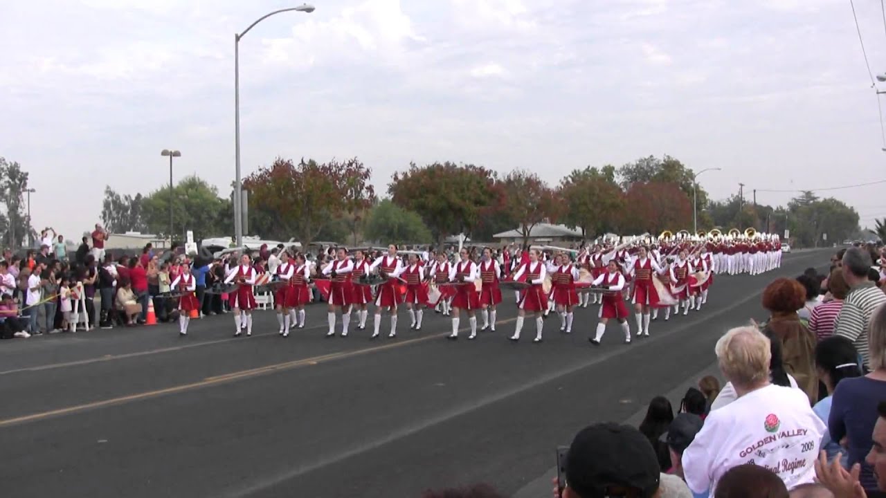 The Golden Valley H.S. Cardinal Regime hosting the 49th Annual Central California Band Review