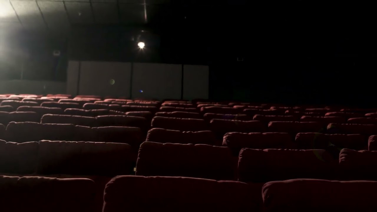 High Angle View: Red Empty Seats in Cinema | Stock Footage 4K