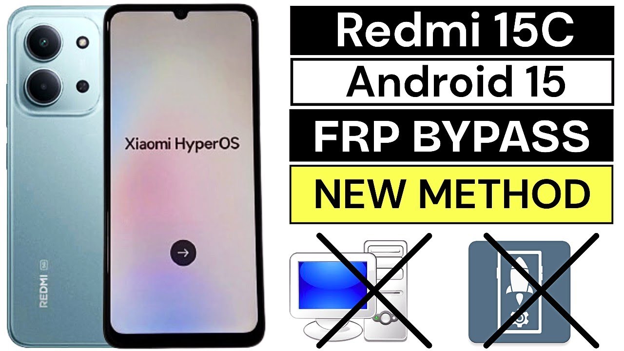 Redmi 15c Frp Bypass Android 15 | Xaiomi Hyperos Redmi 15c Google Account Lock Unlock Without PC