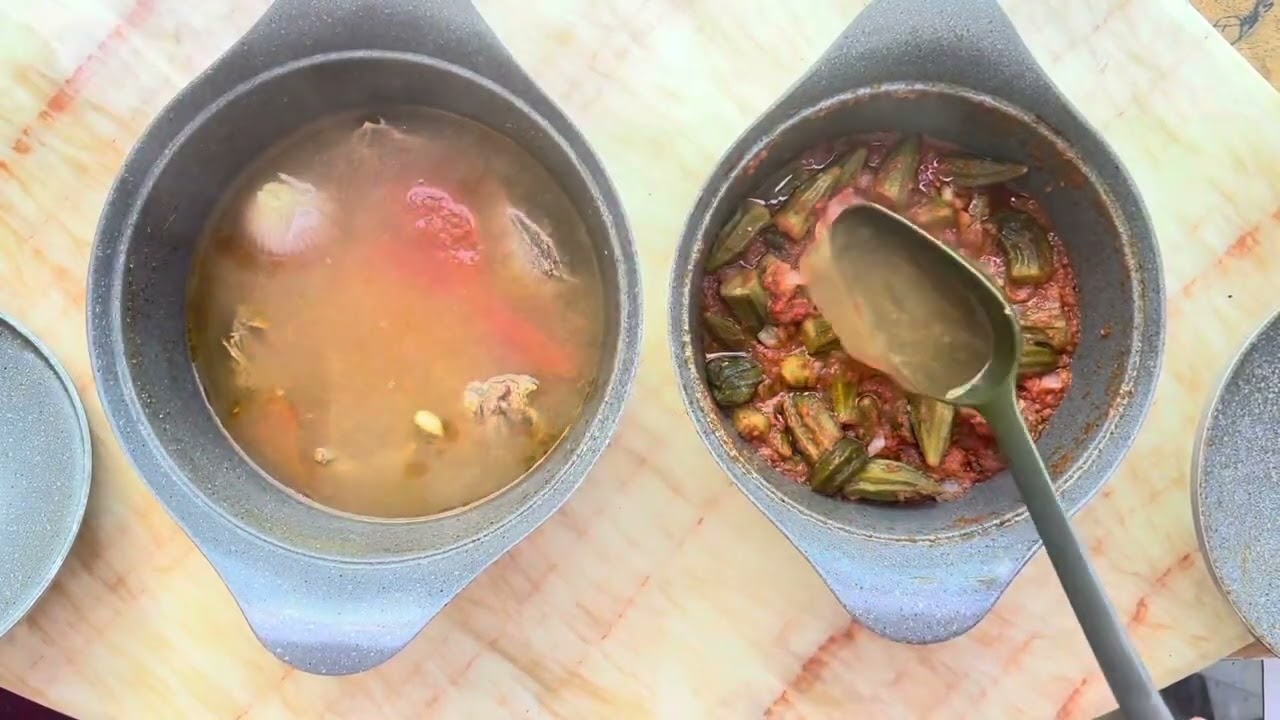 بامية بالحمة افضل طريقة لعمل البامية طاجن باميه باللحمة @cbcsofra