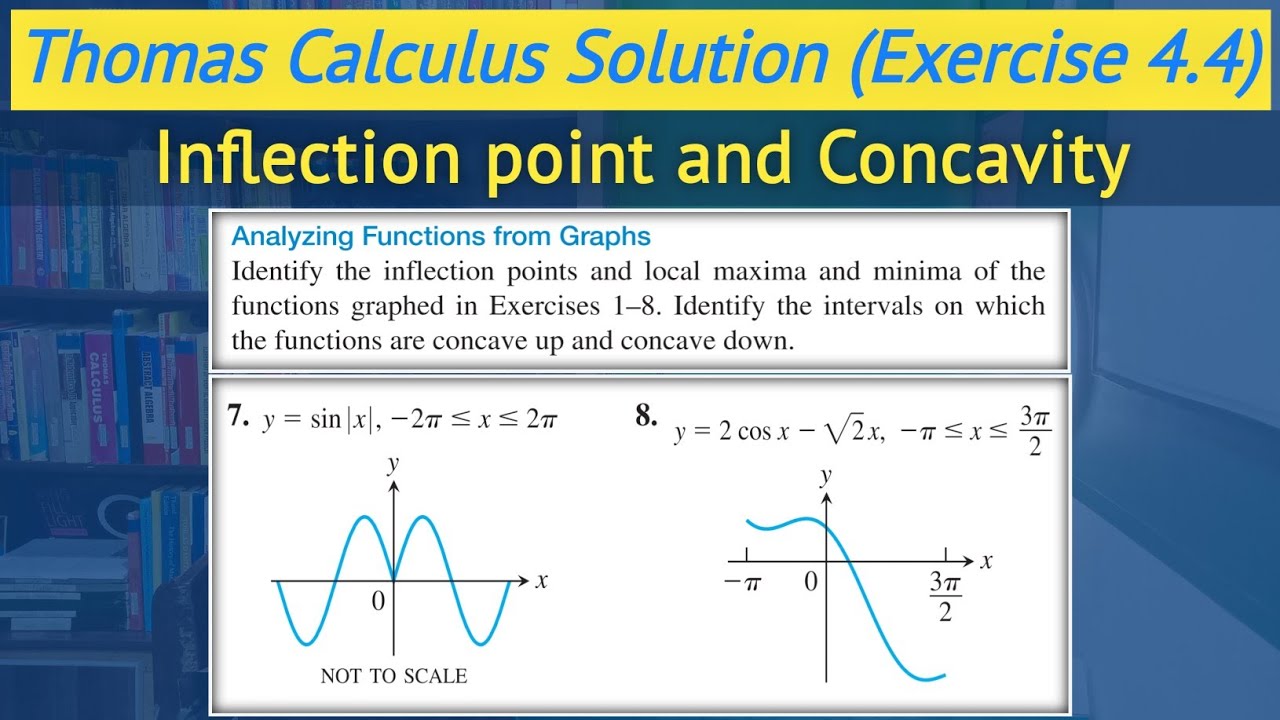 Thomas calculus exercise 4.4 Q7 and Q8 | Concavity and inflection point urdu hindi || Lec 47
